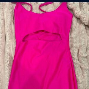Vibrant Pink Cutout Dress